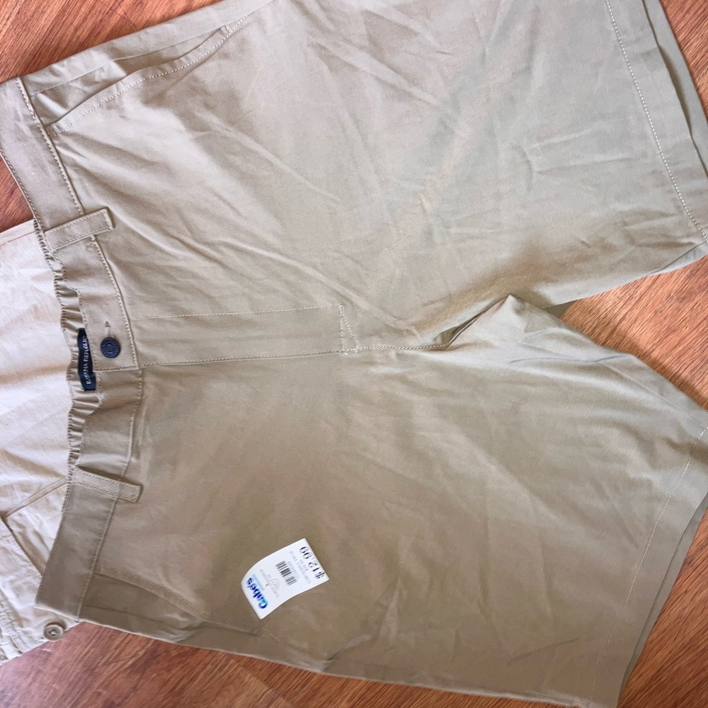Banana Republic Tan Flat Front Shorts